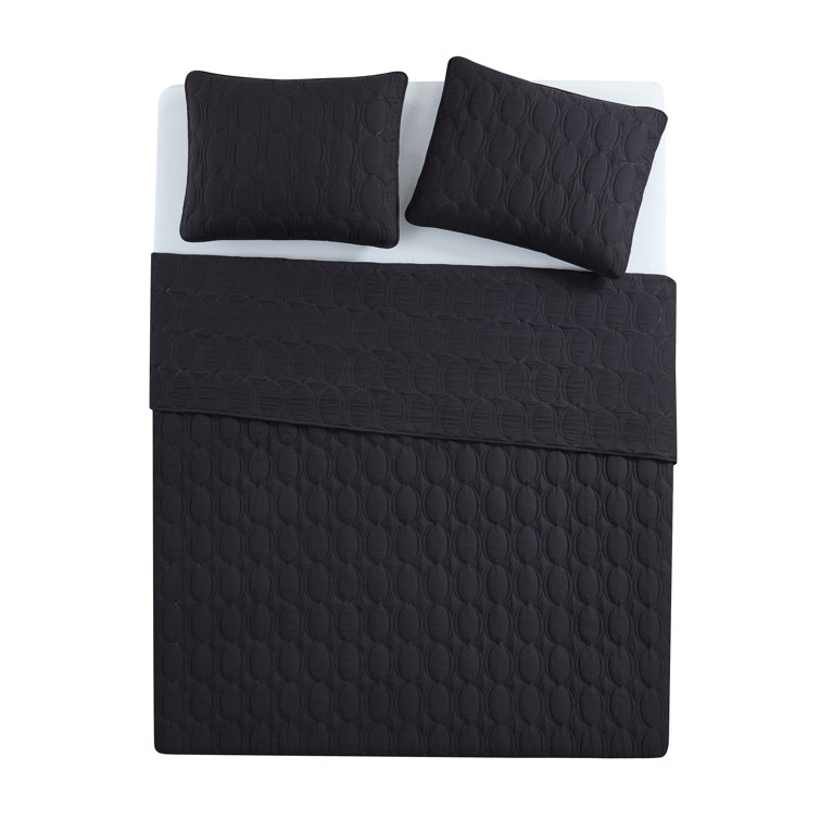 Circles 3-Piece Pinsonic Microfiber Quilt Set