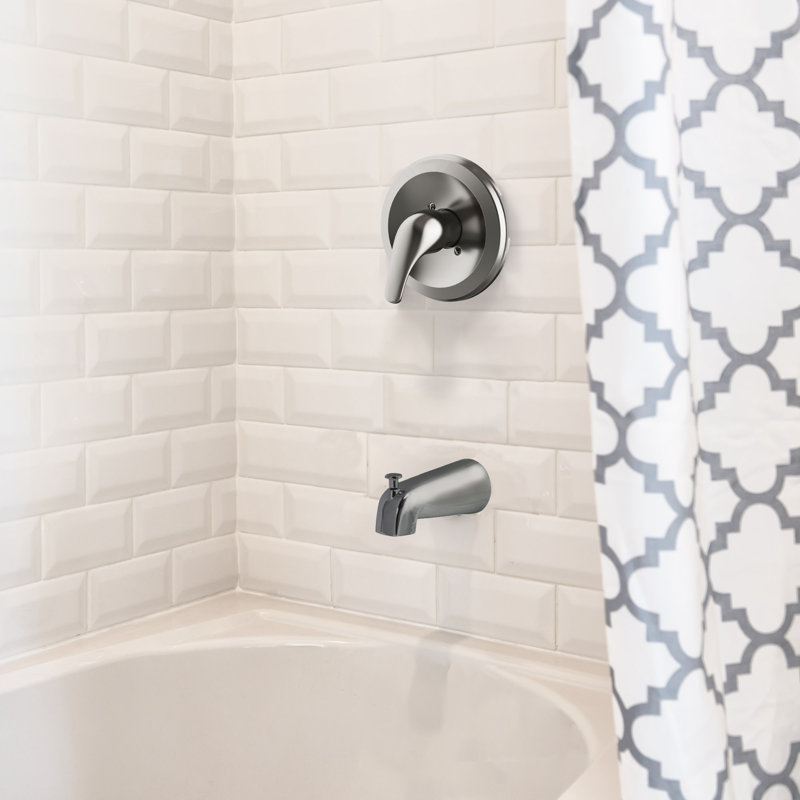 Design House Middleton II Traditional Single-Handle Shower Valve Trim with Escutcheon for Bathroom, Satin Nickel