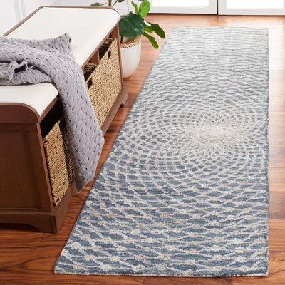 Metro Hand Tufted Wool/Cotton Abstract Rug in Beige/Gray