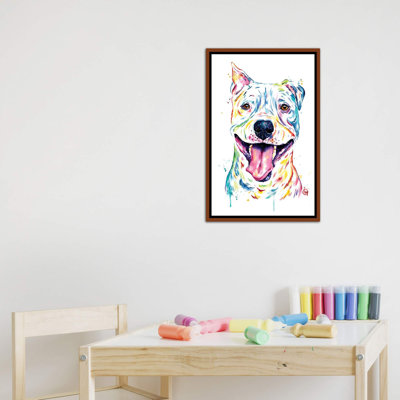 «Pitbull - Full of Smiles» par Lisa Whitehouse - impression d'art graphique