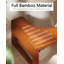 Tabouret de toilette en bambou 7 pouces pour adultes, tabouret pliable pour la salle de bain (brun)