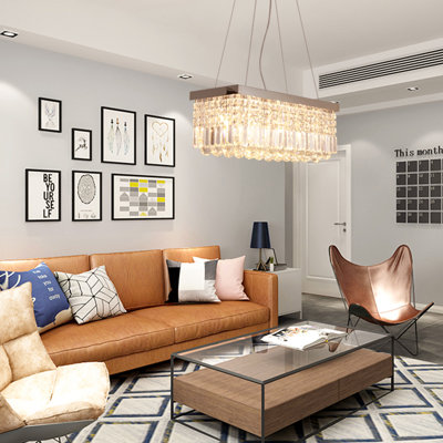 Didmarton 4 - Light Unique / Statement Square / Rectangle Chandelier