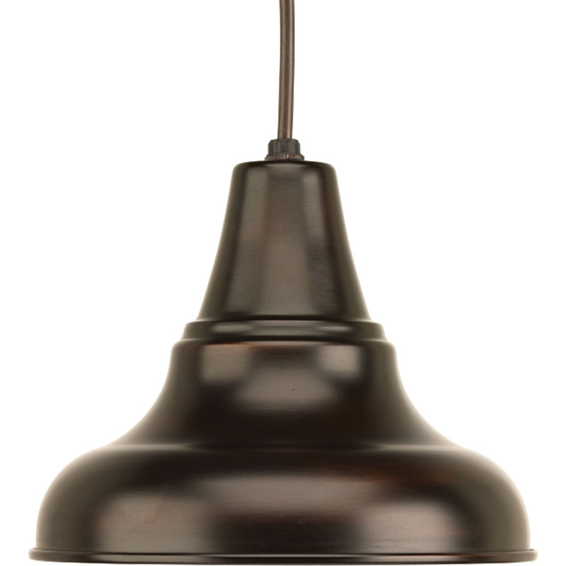 Luminaire suspendu d'extérieur à 1 lumière Séoul, Bronze antique, H 8,25 po x l 12 po x P 12 po
