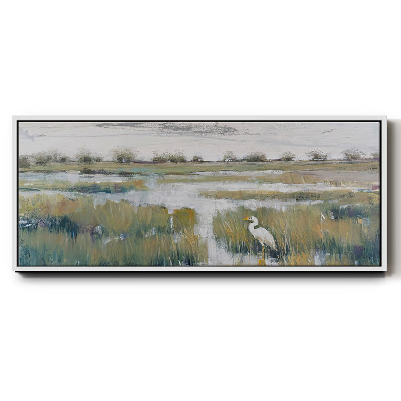 Marshland View VI - Framed Canvas, 20" H x 50" W