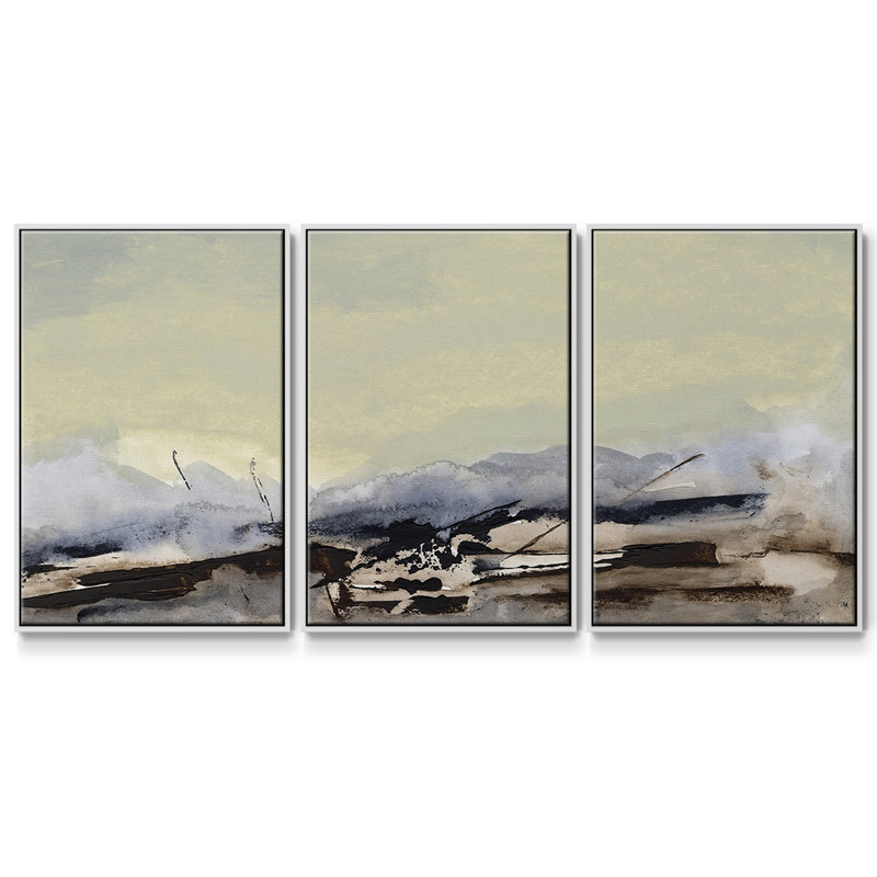3 pièces Shanthih II, H 36 po x l 75 po x P 2 po, Blanc