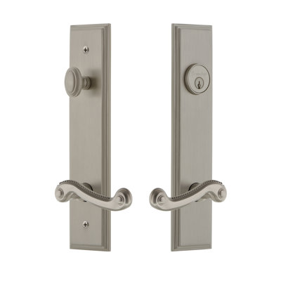 Carré Complete Entry Lever Set with Single Cylinder Deadbolt