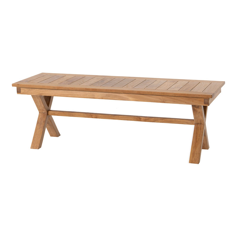 Burra Outdoor Teak Bench, Granite