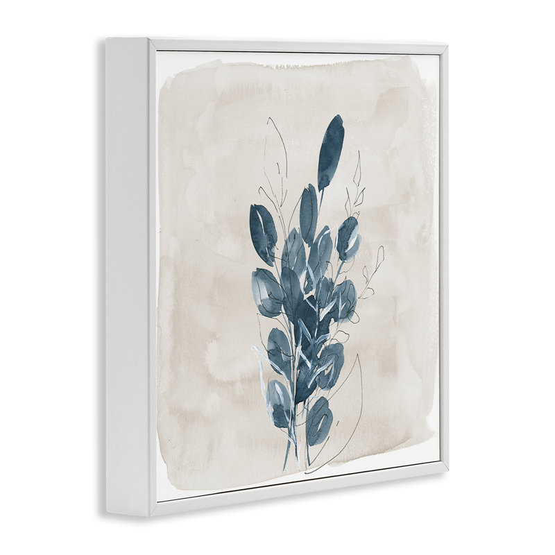 Feuilles en été, estampe numérique encadrée par Lucille Price, H 12 po x l 12 po, Giclée encadrée noir minuit