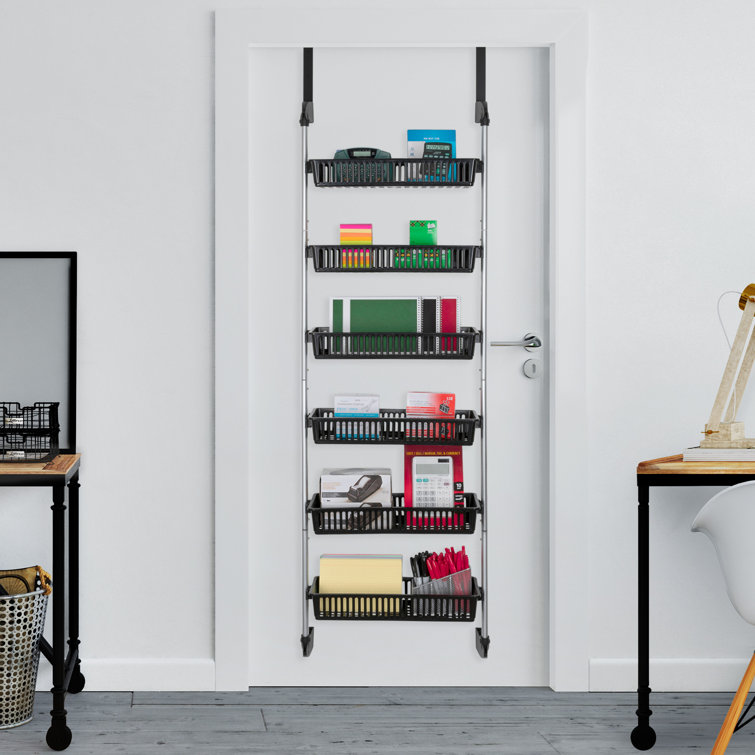 Smart Design Over The Door Adjustable Pantry Organizer Rack w/ 6 Adjustable  Shelves - Steel Metal - Hanging - Wall Mount - Cans, Spice, Storage