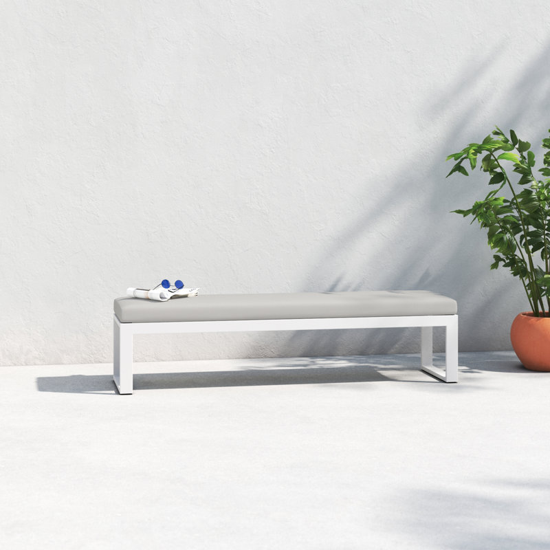 Banc de pique-nique en aluminium Camela, Argent coulé Sunbrella®
