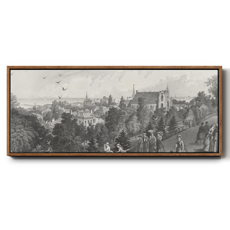 City of Cleveland - toile encadrée, H 20 po x l 50 po