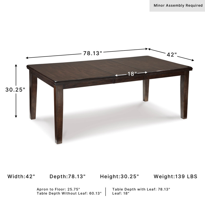 Bartons Bluff Extendable Solid Wood Base Dining Table