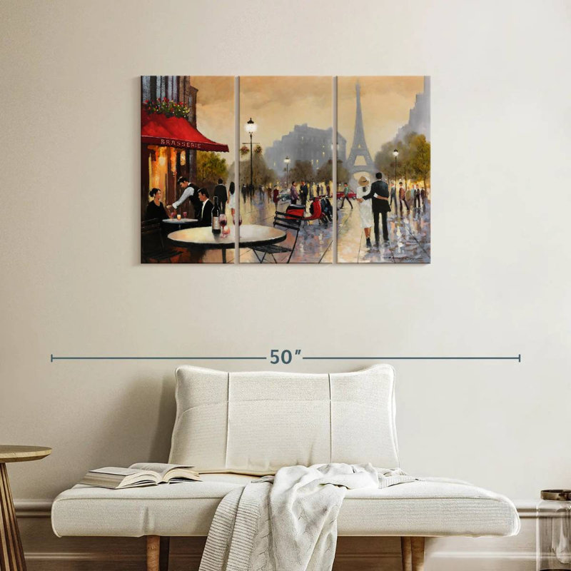 Sireci Couple's Paris Stroll, 24" H x 38" W
