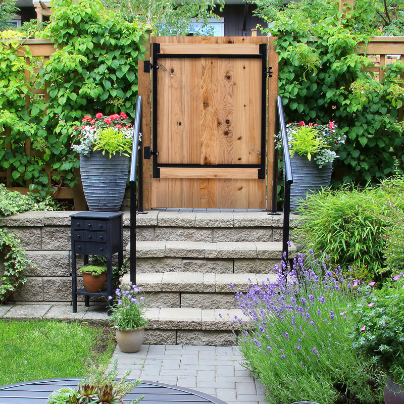 Adjust-A-Gate Original Wide Width Full-Frame Gate Kit, 4 ft. H x 1.25 ft. - 5 ft. W, Black