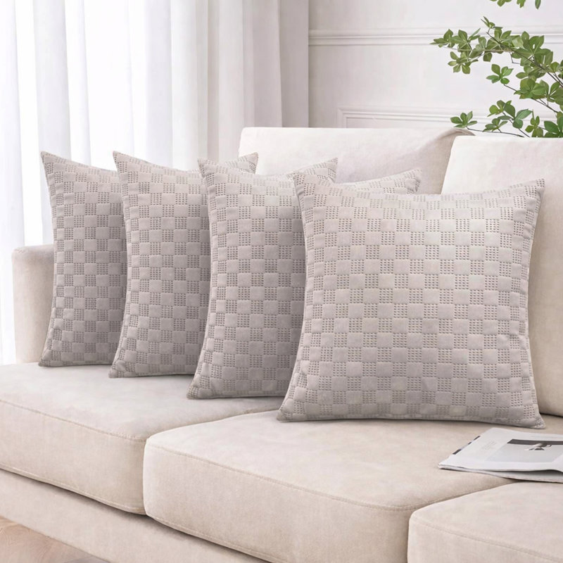 Square Throw Pillow Insert, Silver
