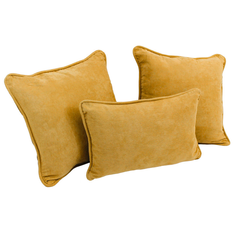 Ariatna Microsuede Reversible Throw Pillow, Lemon