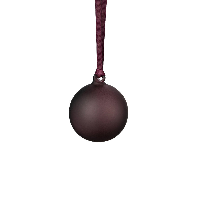 Ornement en verre mat Juhla, Prune