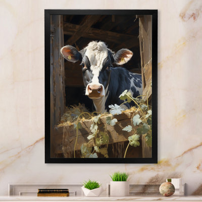 Damalis Cow Rustic Charm I - vache, art mural
