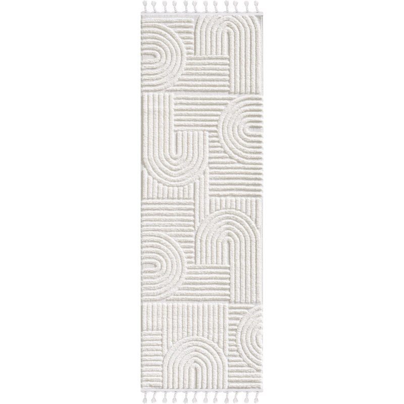 Tapis à poils longs Marysville, Tapis de couloir 2 pi 7 po x 8 pi