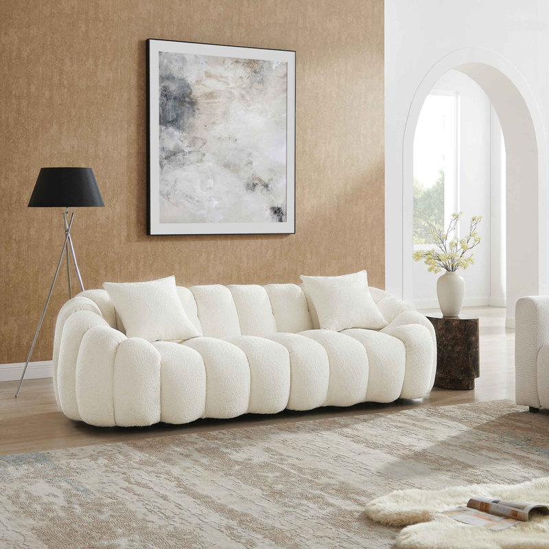 Winnie Round Arms Modular Sofa, Cream Boucle, 3