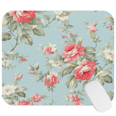 Floral Flower Petal Dreams II Gaming Cute Office Laptop Desk Pad Gift Mat Square Rectangle Non-Slip Mousepad