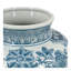 Vase en porcelaine bleue et blanche à motifs floraux, 9,1 po de diamètre x 11 po de hauteur