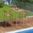 48" Outdoor Counter Height Table Patio Bar Table Heavy Duty Rectangle Metal Frame