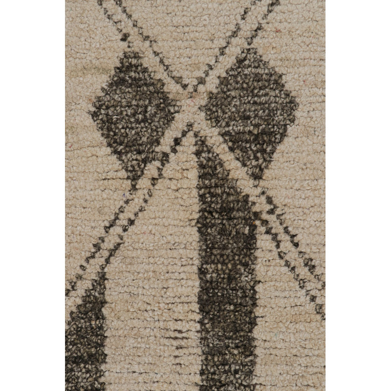 Moroccan Hand Knotted Area Rug, Rectangle 6' x 9'