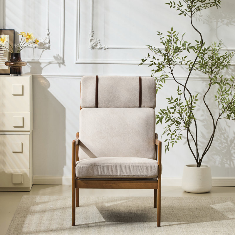 Fauteuil d'appoint Mid Century, Gris clair