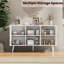 Buffet 47,2 "en rotin avec tablettes réglables pour la cuisine, le salon, le vestibule-973556127