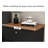 Modern Simple Black Solid Wood Double Draw Nightstand