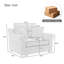 Fauteuil en chenille de 44,5 po de large gris avec revêtement confortable et housses de coussins amovibles pour la chambre à coucher Fauteuil moderne, surdimensionné, gris, avec structure de soutien-2401365
