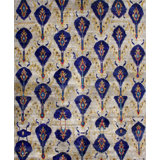 Rumi Abstract Hand-Knotted Silk Beige/Blue/Yellow/Pink Area Rug
