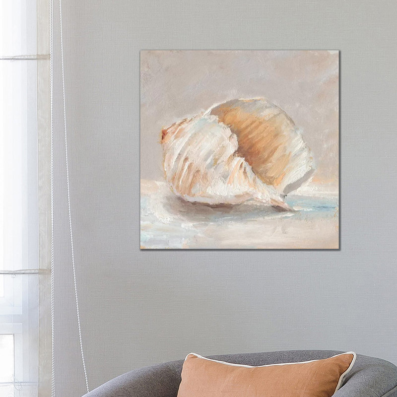 Reproduction d’art sur toile, "Impressionist Shell Study IV" par Ethan Harper, H 26 po x l 26 po x P 1,5 po, Pas de tapis