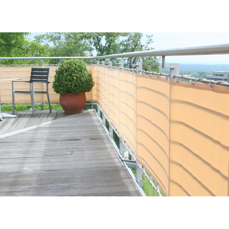 New Portland Privacy Fence, Cream, 65cm H x 500cm W