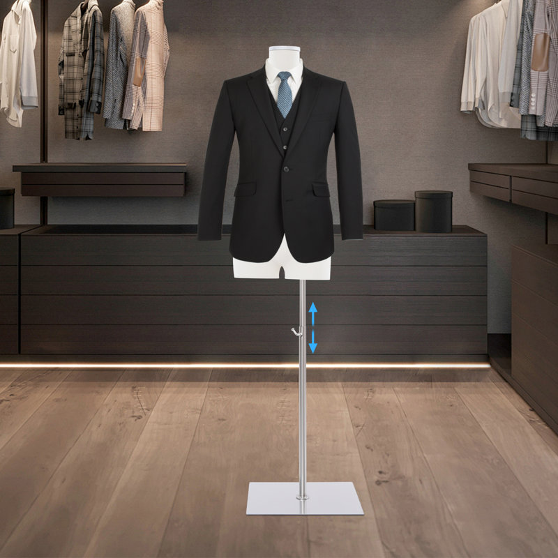 Mannequin homme avec support demi-longueur