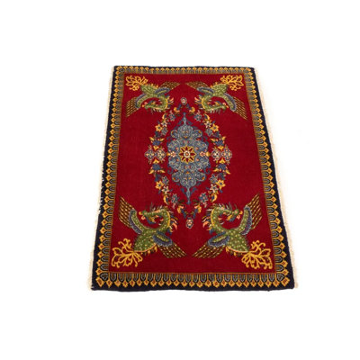 Vintage Pictorial Rug Classic Small Oriental Carpet 2'5x3'8 Ft
