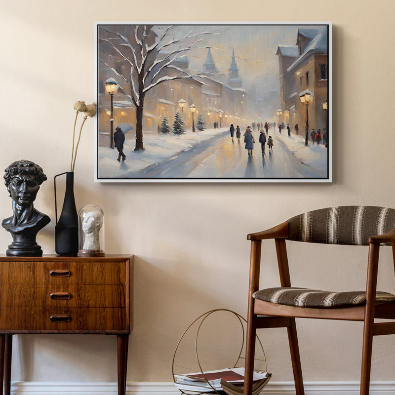 «Vintage Landscape - CCXIV» sur toile, Blanc, H 27 po x l 41 po