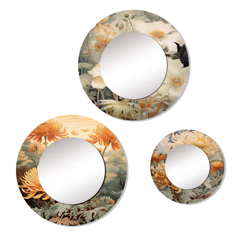 Elijus Metal Round Mirror