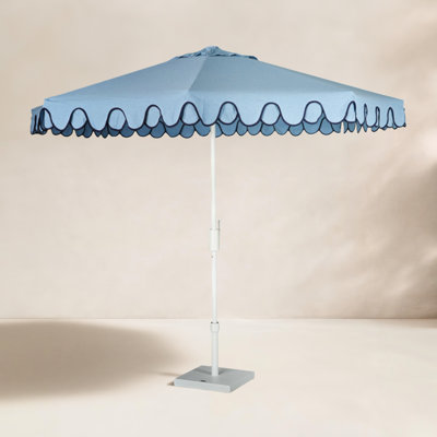 Coretta 9 ft Double Scallop Auto Tilt Market Umbrella