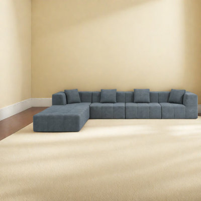 Ergonomic Convertible Sectionals, Grey Flannelette, Modern Home Comfort