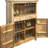 Hand-carved Home Bar With 3 Stemware Rails