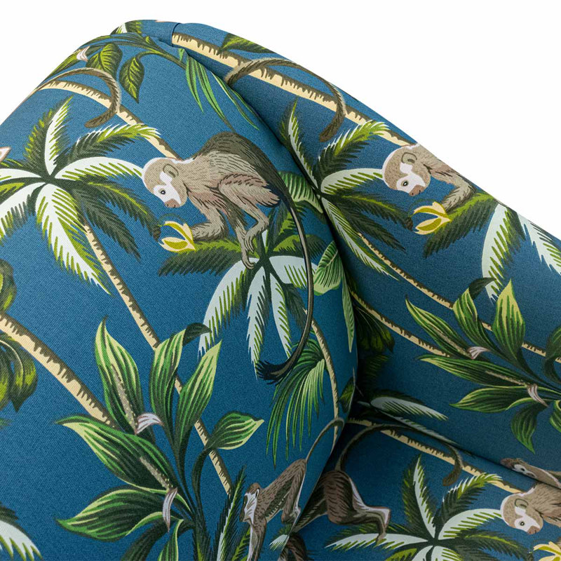 Teal Monkey Chaise Longue