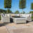 Balcom U Shaped Rattan Sofa Set with Table