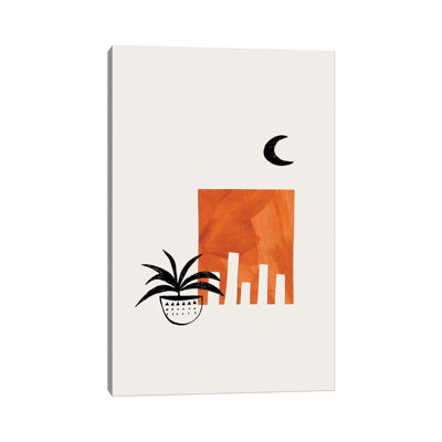Mid Century House Plant by EnShape - Wrapped Canvas Gallery-Wrapped Canvas Giclée