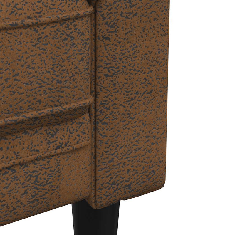  Fauteuil Chesterfield brun