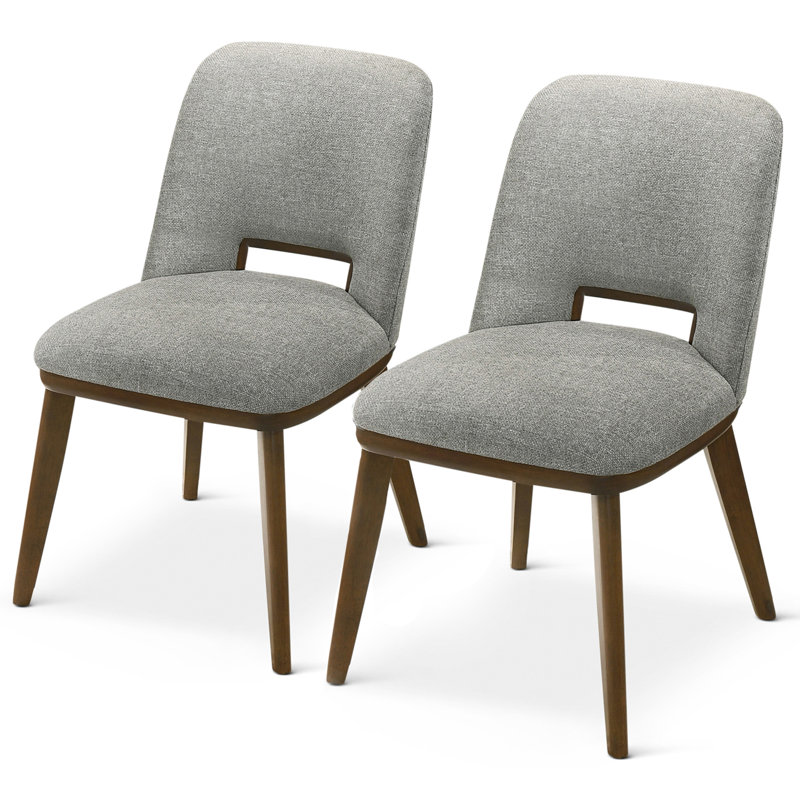 Kyeran 18.7'' H Fabric Upholstered Side Chair, Light Gray