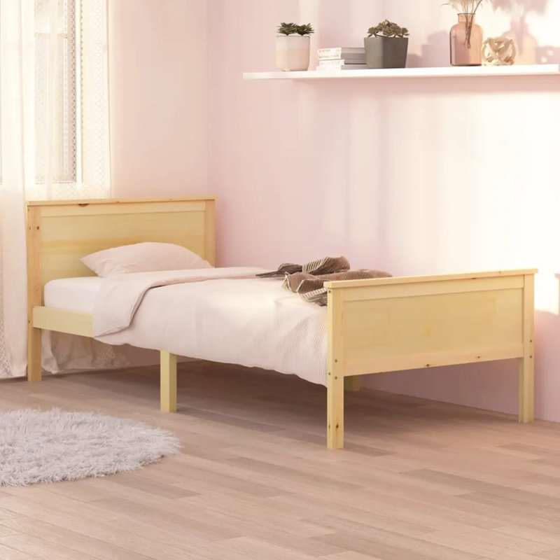 Graci Solid Wood Bed, 120 x 200cm, Natural