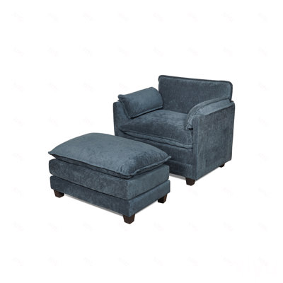 Level Up,Oversized Sofa Indoor,Portable ottoman,Boucle Single Sofa Bed with Wider seat,Double deep cushion,Strong wrapping of thick armrests for Living Room,Bedroom.