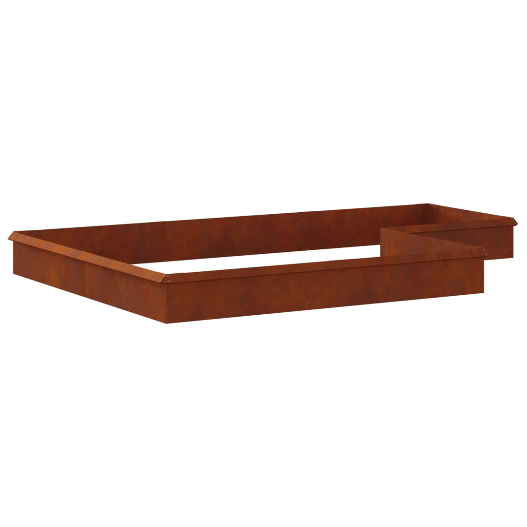 25cm H x 100cm W Weathering Steel Hardware